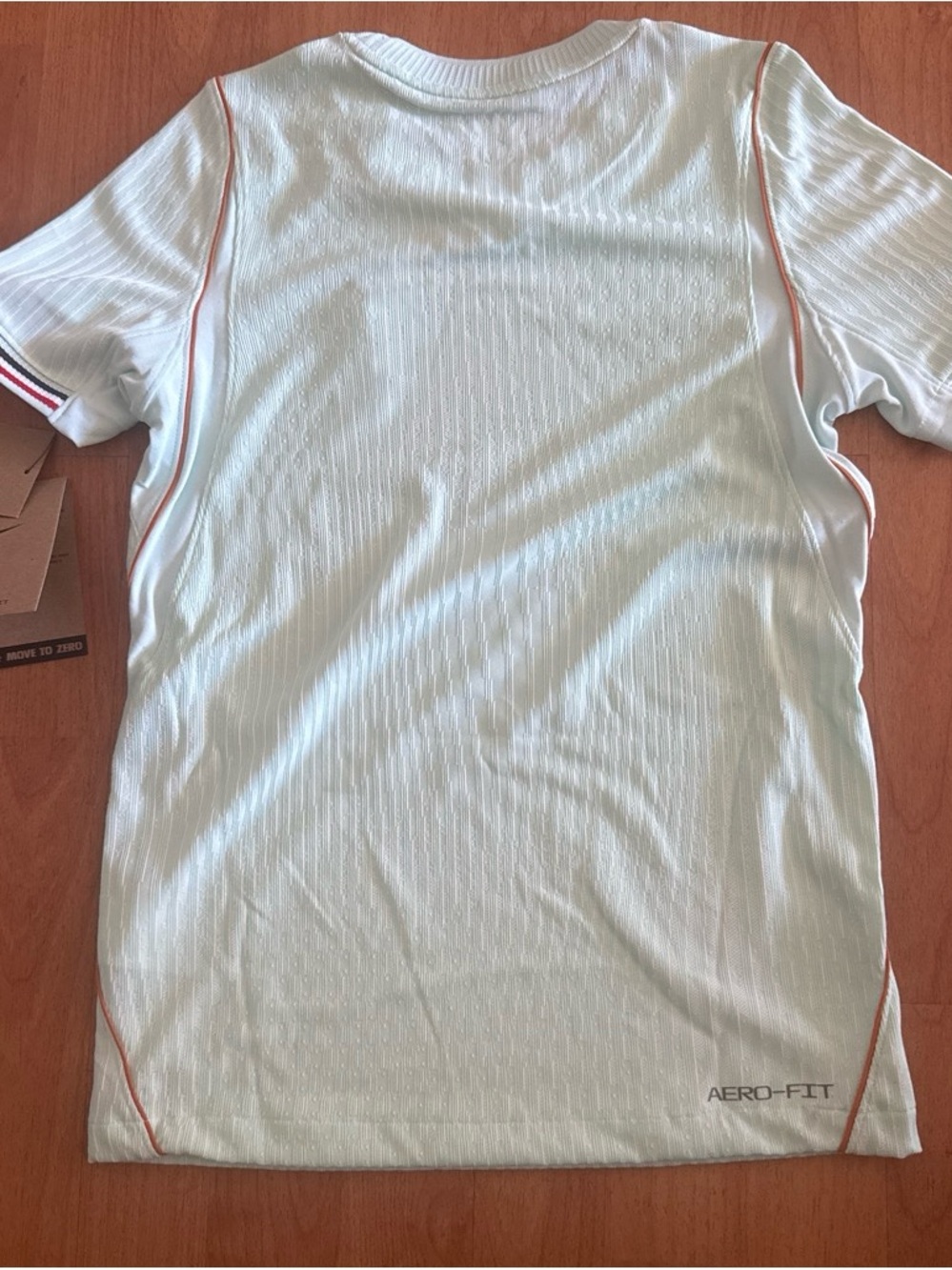 Kids - Size  M Nike Mint Green France Football Jersey with Tricolor Trim - Picture 3 of 3